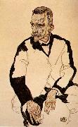Egon Schiele Portrait of Heinrich Benesch oil painting reproduction